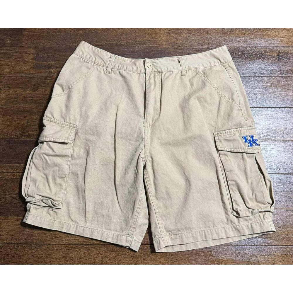 J America UK Khaki cargo shorts Mens Size Large 36 University of Kentucky